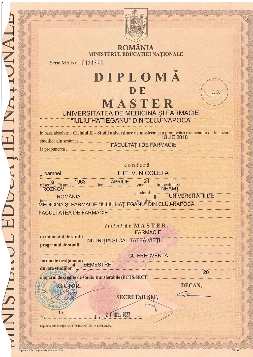Diplomă de master